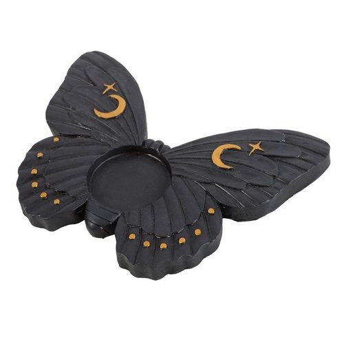 Black Moth Tealight Candle Holder - Candle Holders - Inspired Creative Gifts