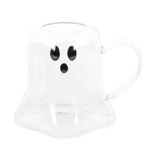 Ghost Shaped Glass Mug - Mugs - Inspired Creative Gifts