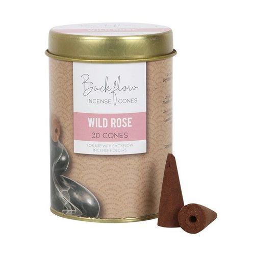 6 Tins of Elements Wild Rose Jumbo Backflow Cones - Backflow Burners & Cones - Inspired Creative Gifts