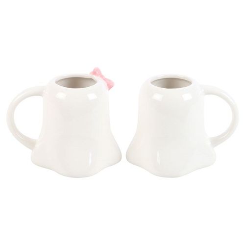 Mr and Mrs Boo Ghost Shaped Mug Set - Mugs - Inspired Creative Gifts