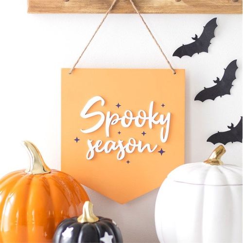 Orange Spooky Season Hanging Sign - Sign - Inspired Creative Gifts
