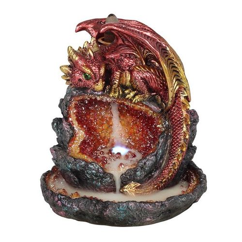Red Dragon Backflow Incense Burner with Light - Backflow Burners & Cones - Inspired Creative Gifts