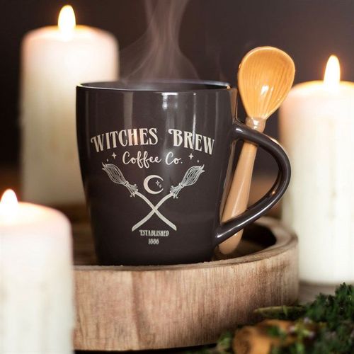 Witches Brew Coffee Co. Mug and Spoon Set - Mugs - Inspired Creative Gifts