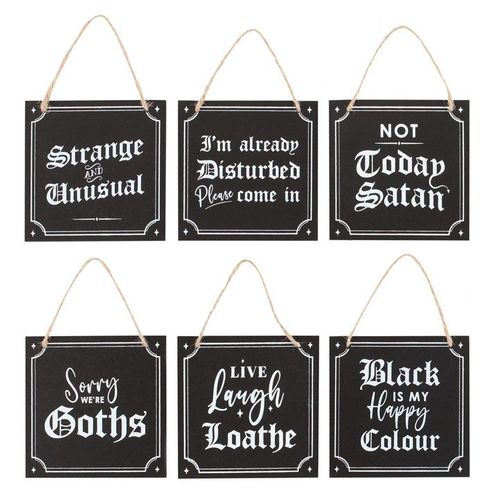 Set of 12 Gothic Mini Signs - Sign - Inspired Creative Gifts