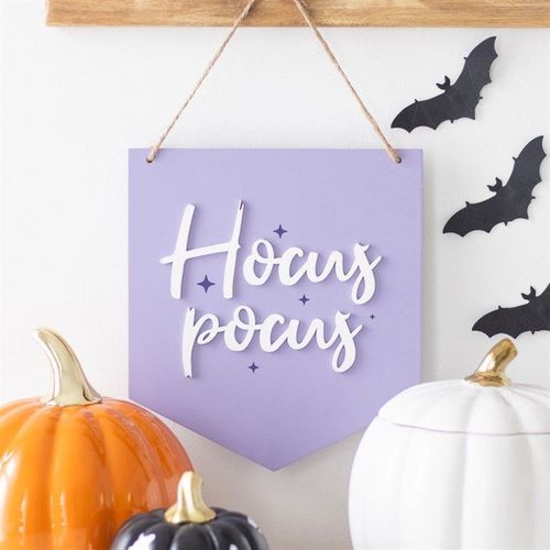 Purple Hocus Pocus Hanging Sign - Sign - Inspired Creative Gifts