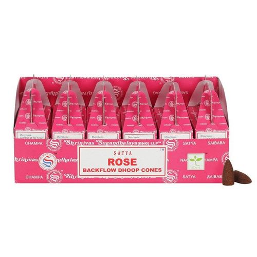 Set of 6 Packets of Satya Rose Backflow Dhoop Cones - Inspired Creative Gifts