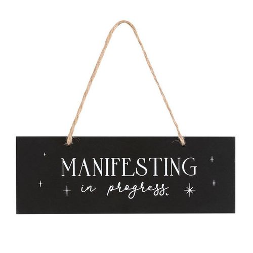 Manifesting In Progress Hanging Sign - Sign - Inspired Creative Gifts