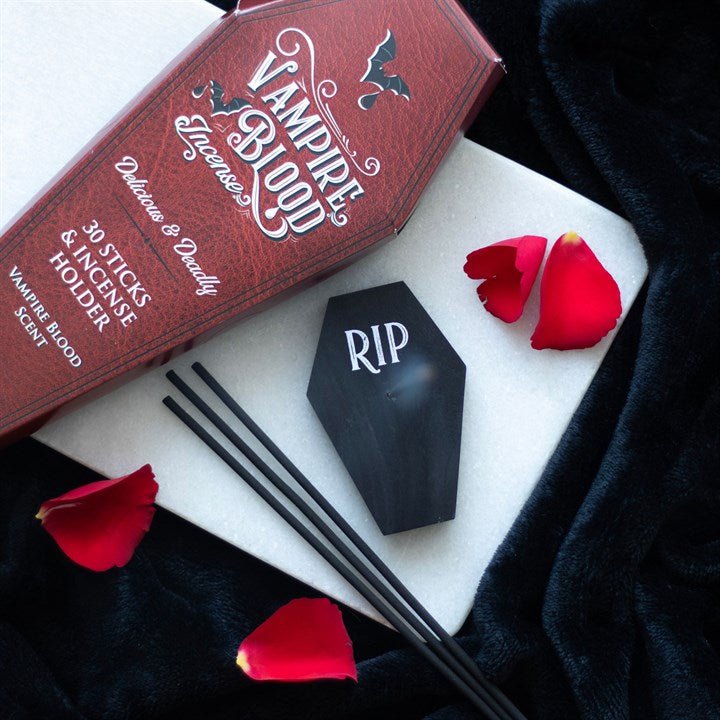 Vampire Blood Incense Sticks and Coffin Holder | Inspired Creative Gifts | UK Supplier