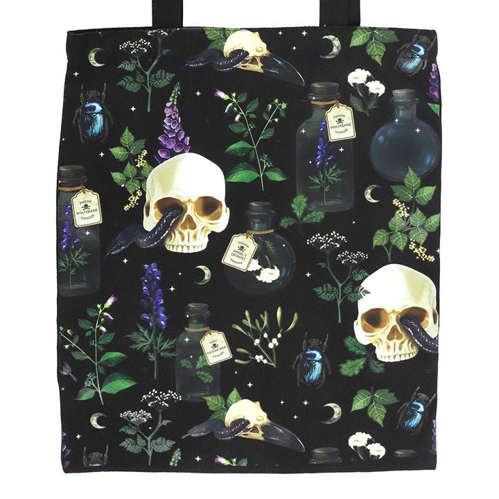Venom & Vines Print Polycotton Tote Bag | Inspired Creative Gifts | UK Supplier