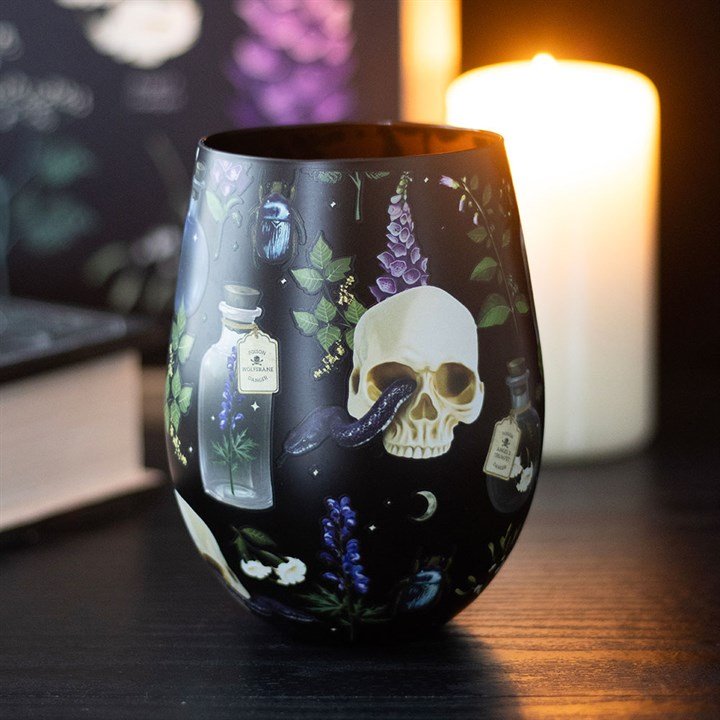 Venom & Vines Print Stemless Glass | Inspired Creative Gifts | UK Supplier