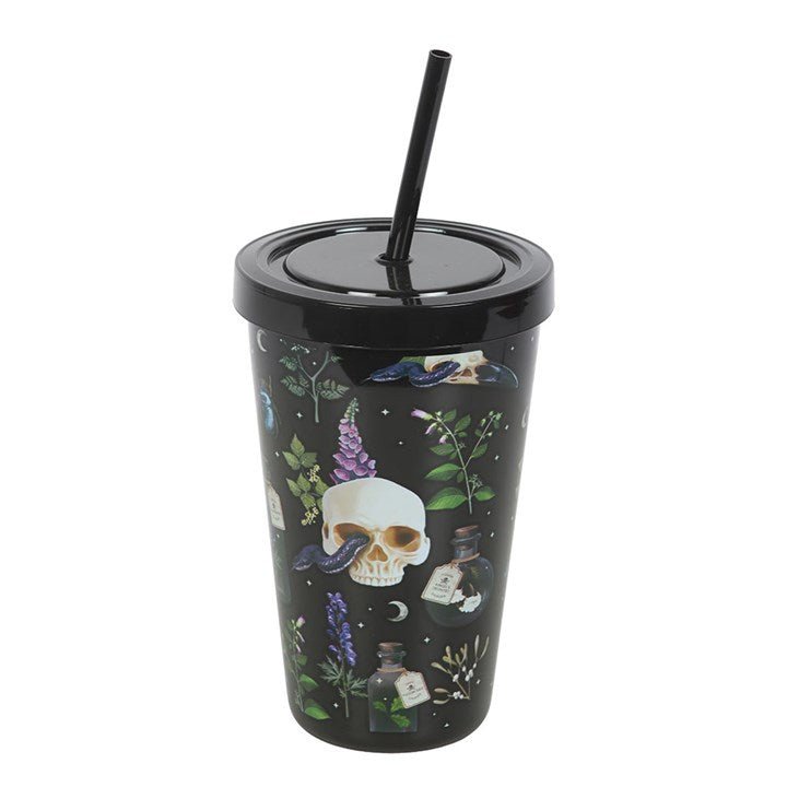 Venom & Vines Print Tumbler with Straw | Inspired Creative Gifts | UK Supplier