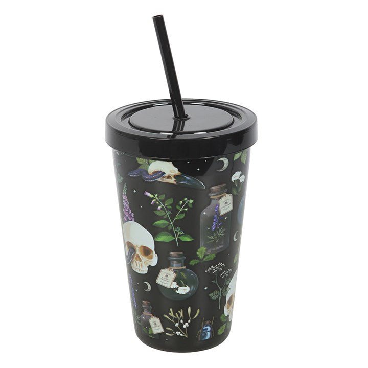 Venom & Vines Print Tumbler with Straw | Inspired Creative Gifts | UK Supplier