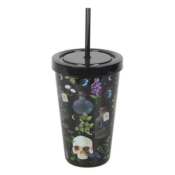 Venom & Vines Print Tumbler with Straw | Inspired Creative Gifts | UK Supplier