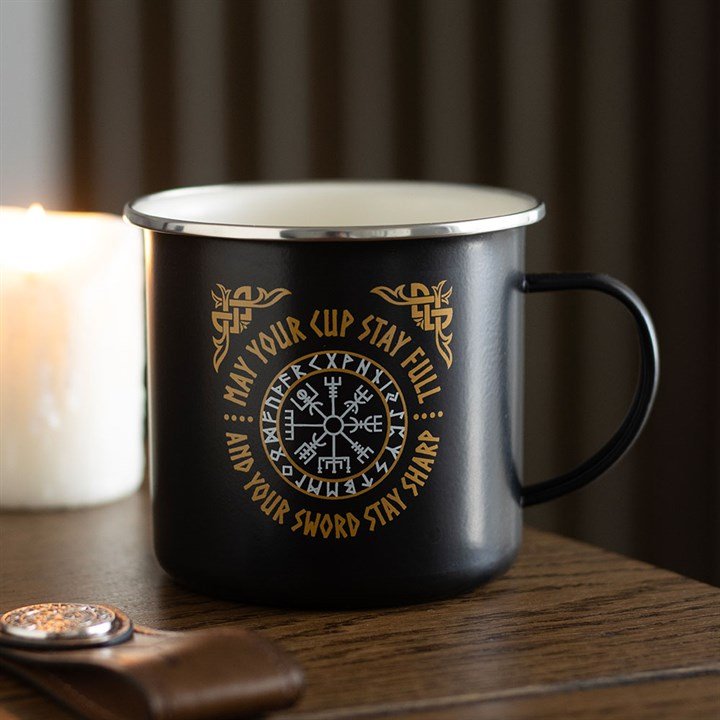 Viking Compass Enamel Mug | Inspired Creative Gifts | UK Supplier
