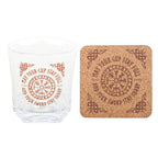 Viking Compass Lowball Drinking Glass with Coaster | Inspired Creative Gifts | UK Supplier
