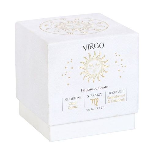 Virgo Sandalwood & Patchouli Gemstone Zodiac Candle | Inspired Creative Gifts | UK Supplier