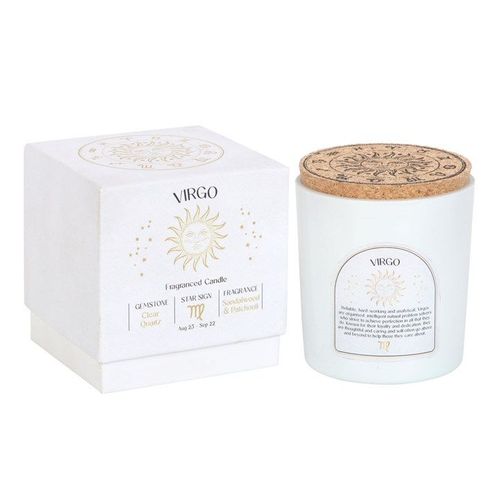 Virgo Sandalwood & Patchouli Gemstone Zodiac Candle | Inspired Creative Gifts | UK Supplier