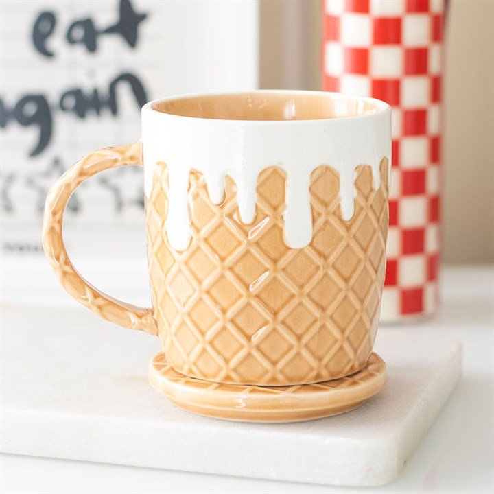 Waffle Mug and Coaster Set | Inspired Creative Gifts