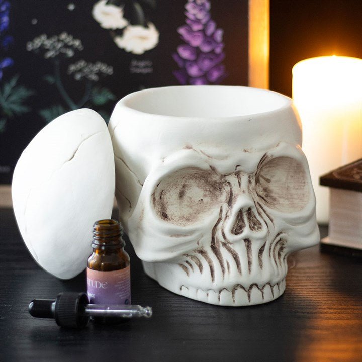 Weathered Skull Oil Burner and Wax Warmer | Inspired Creative Gifts | UK Supplier