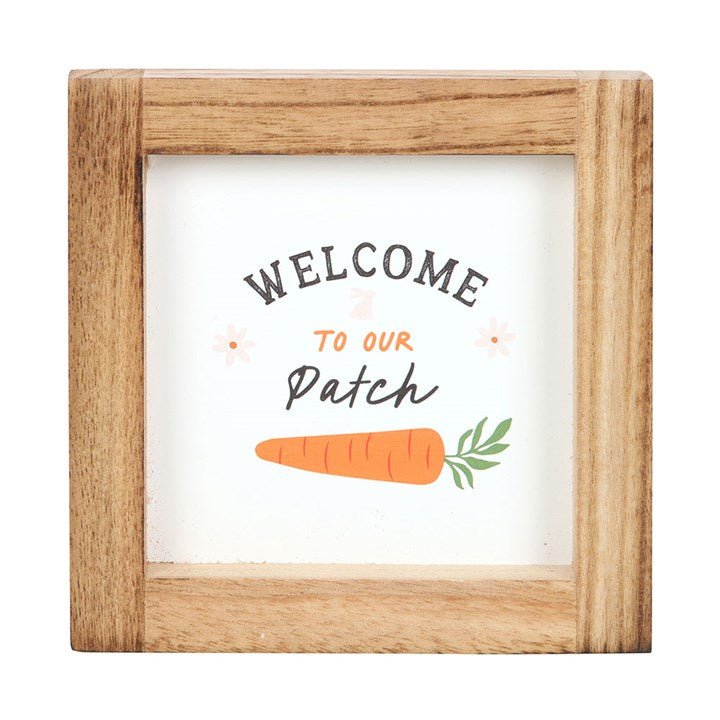 Welcome to Our Patch Wooden Frame Sign | Inspired Creative Gifts | UK Supplier