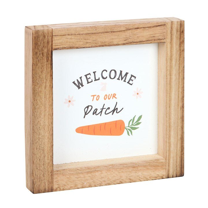 Welcome to Our Patch Wooden Frame Sign | Inspired Creative Gifts | UK Supplier