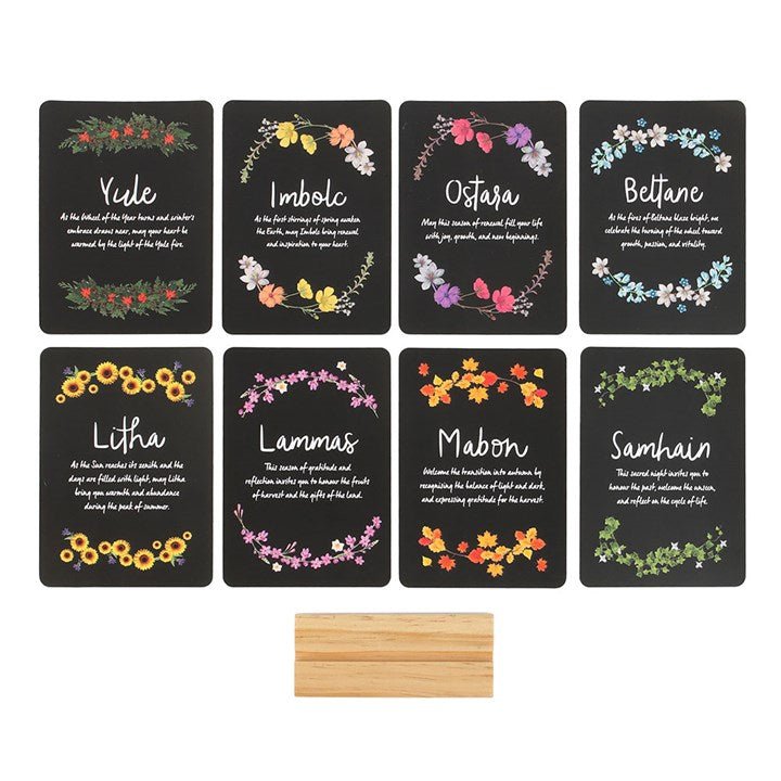 Wheel of the Year Altar Cards with Stand | Inspired Creative Gifts | UK Supplier