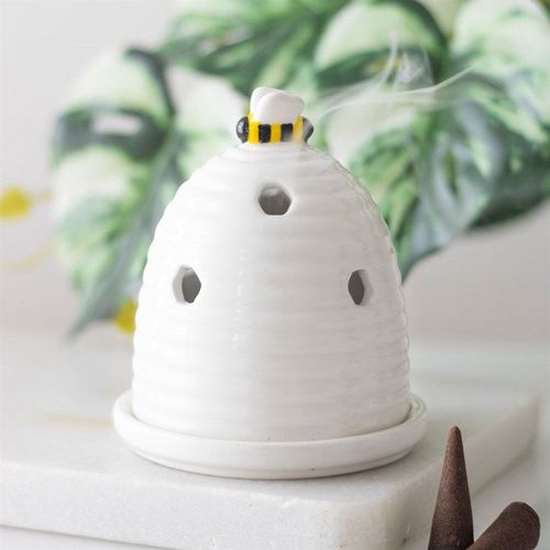White Beehive Incense Cone Holder | Inspired Creative Gifts | UK Supplier