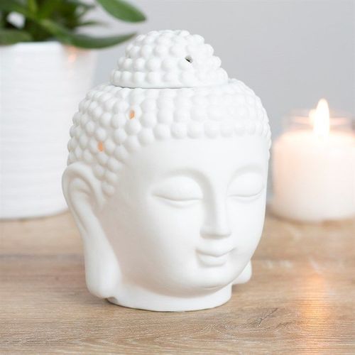 White Buddha Head Oil Burner | Inspired Creative Gifts | UK Supplier
