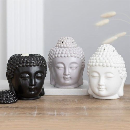 White Buddha Head Oil Burner | Inspired Creative Gifts | UK Supplier