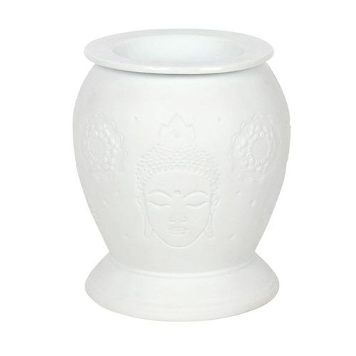 White Ceramic Buddha Electric Oil Burner and Wax Warmer | Inspired Creative Gifts | UK Supplier