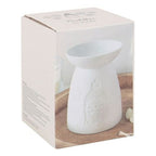 White Ceramic Buddha Face Oil Burner and Wax Warmer | Inspired Creative Gifts | UK Supplier