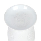 White Ceramic Buddha Face Oil Burner and Wax Warmer | Inspired Creative Gifts | UK Supplier