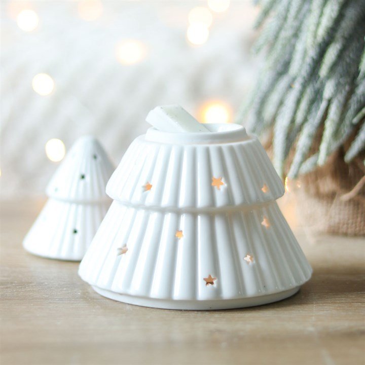 White Christmas Tree Oil Burner | Inspired Creative Gifts | UK Supplier
