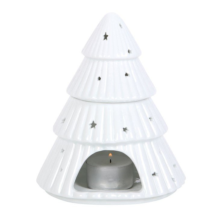 White Christmas Tree Oil Burner | Inspired Creative Gifts | UK Supplier