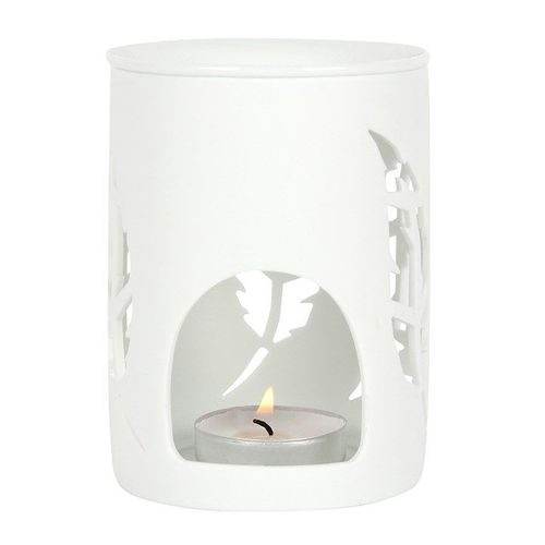 White Feather Cut Out Oil Burner | Inspired Creative Gifts | UK Supplier