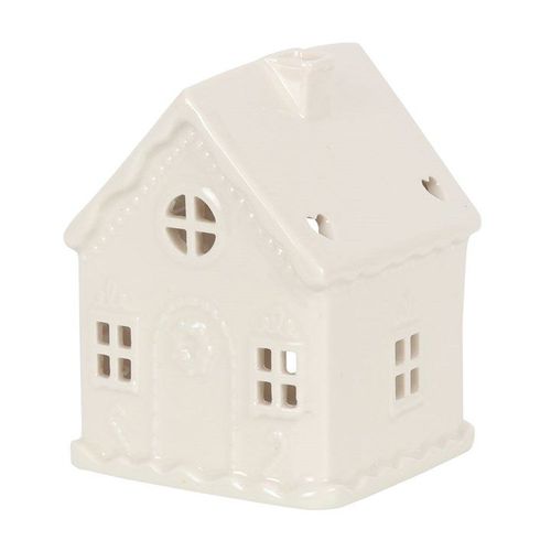 White Gingerbread House Tealight Holder | Inspired Creative Gifts | UK Supplier