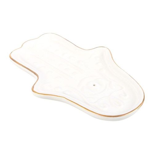 White Hamsa Hand Incense Stick Holder | Inspired Creative Gifts | UK Supplier
