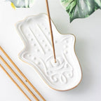 White Hamsa Hand Incense Stick Holder | Inspired Creative Gifts | UK Supplier