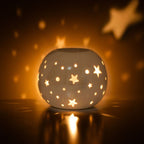 White Iridescent Star Oil Burner and Wax Warmer | Inspired Creative Gifts | UK Supplier