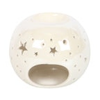 White Iridescent Star Oil Burner and Wax Warmer | Inspired Creative Gifts | UK Supplier