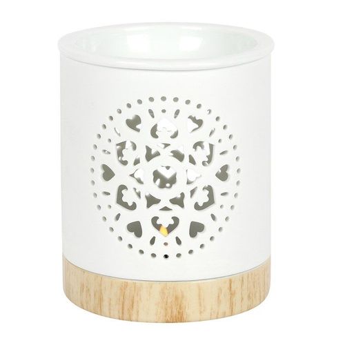 White Mandala Cut Out Oil Burner | Inspired Creative Gifts | UK Supplier