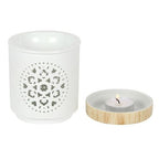 White Mandala Cut Out Oil Burner | Inspired Creative Gifts | UK Supplier