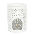 White Matte Cut Out Oil Burner | Inspired Creative Gifts | UK Supplier