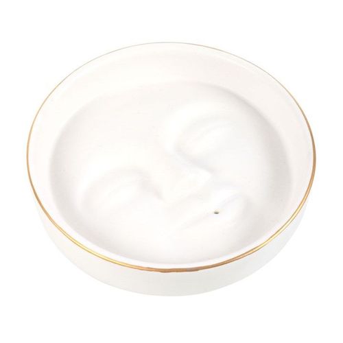 White Moon Face Incense Stick Holder | Inspired Creative Gifts | UK Supplier