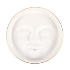 White Moon Face Incense Stick Holder | Inspired Creative Gifts | UK Supplier