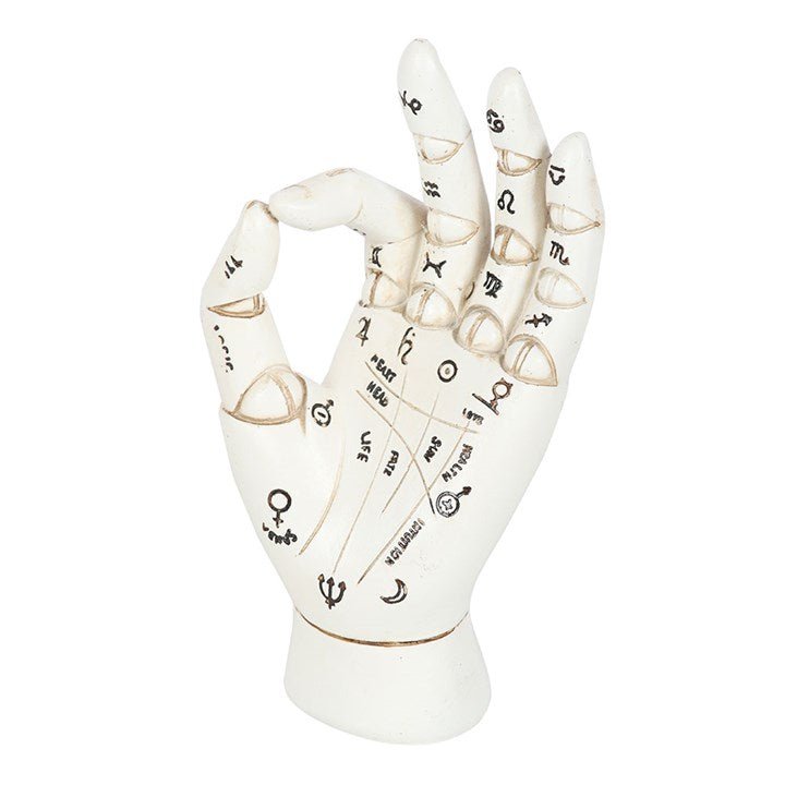 White Palmistry Hand Ornament | Inspired Creative Gifts | UK Supplier