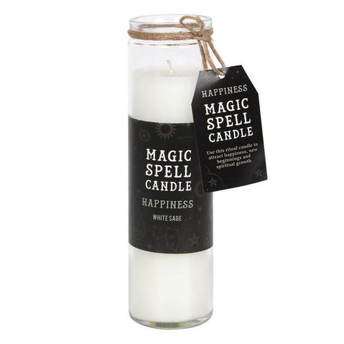 White Sage 'Happiness' Spell Tube Candle | Inspired Creative Gifts | UK Supplier