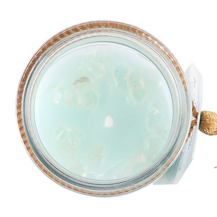 White Sage Tube Candle with Clear Quartz Crystals | Inspired Creative Gifts | UK Supplier