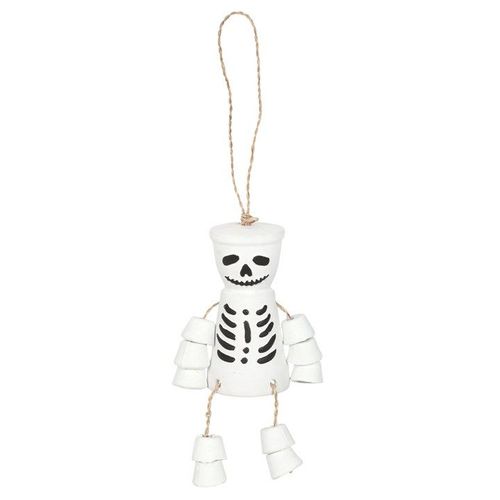 White Skeleton Terracotta Pot Man | Inspired Creative Gifts | UK Supplier