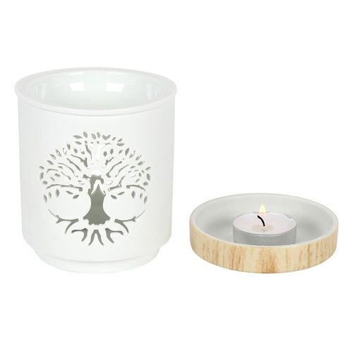 White Tree of Life Cut Out Oil Burner | Inspired Creative Gifts | UK Supplier